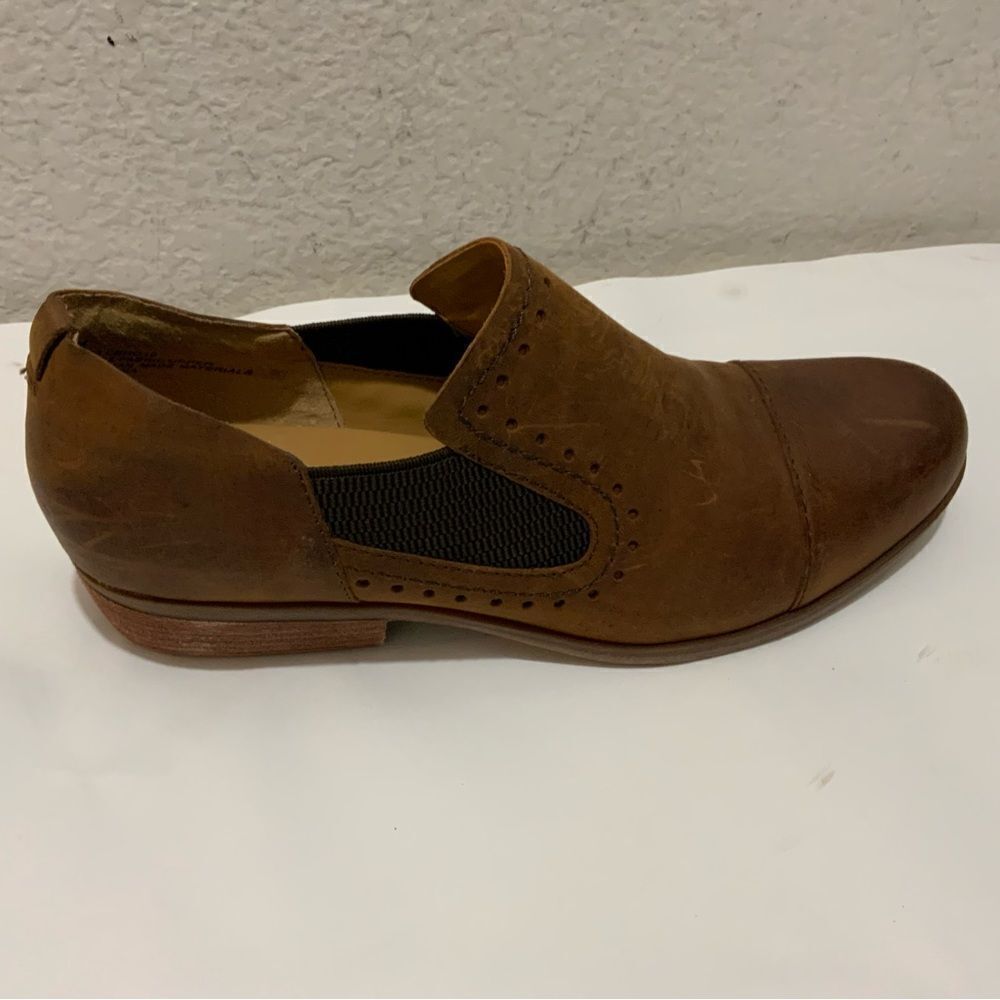 New Korks Ease Brown Leather Ankle Booties Womans Size  9